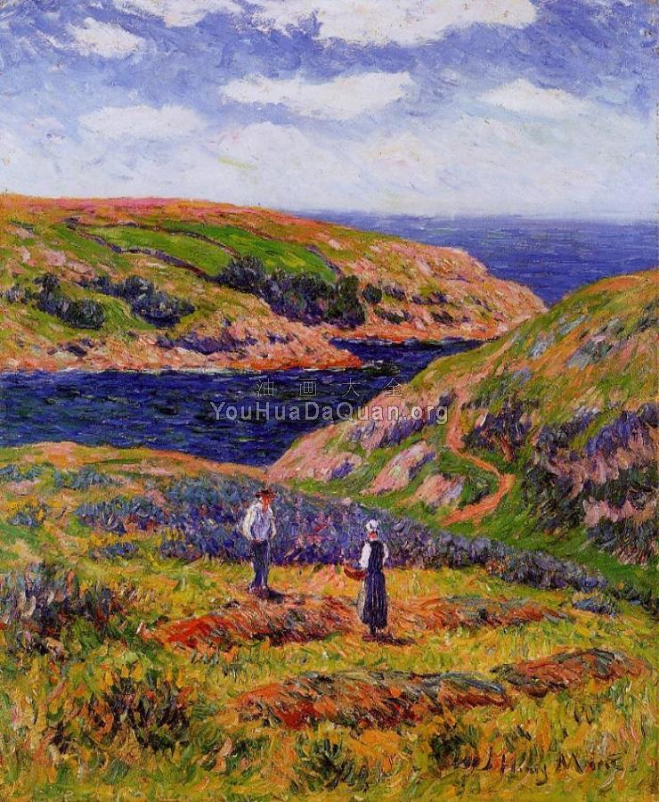 Cliffs at Clohars, Caronet - 亨利·莫雷